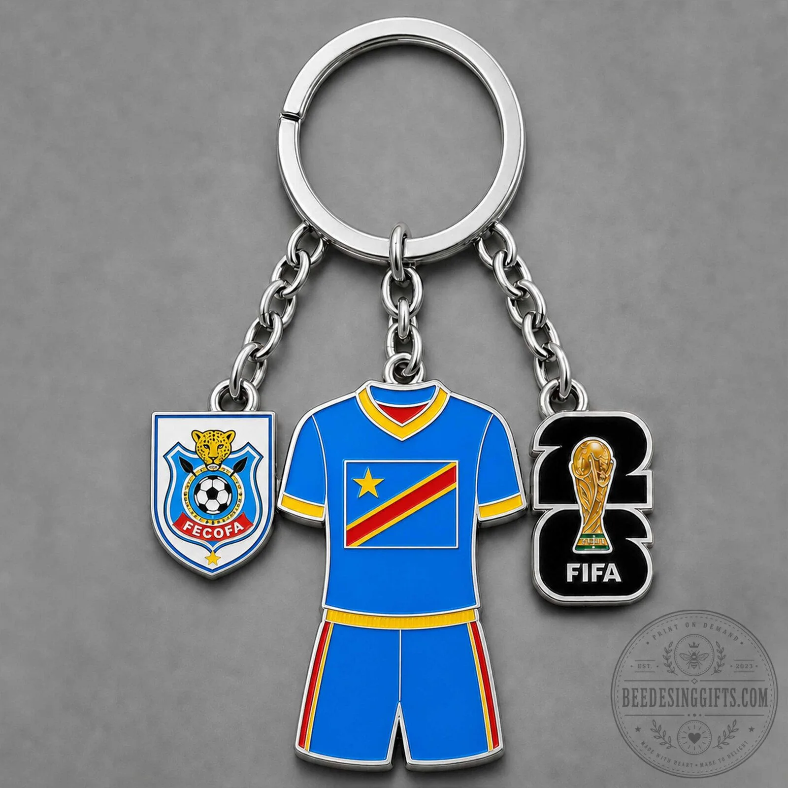 Democratic Republic of Congo National Football Team World Cup Keychain