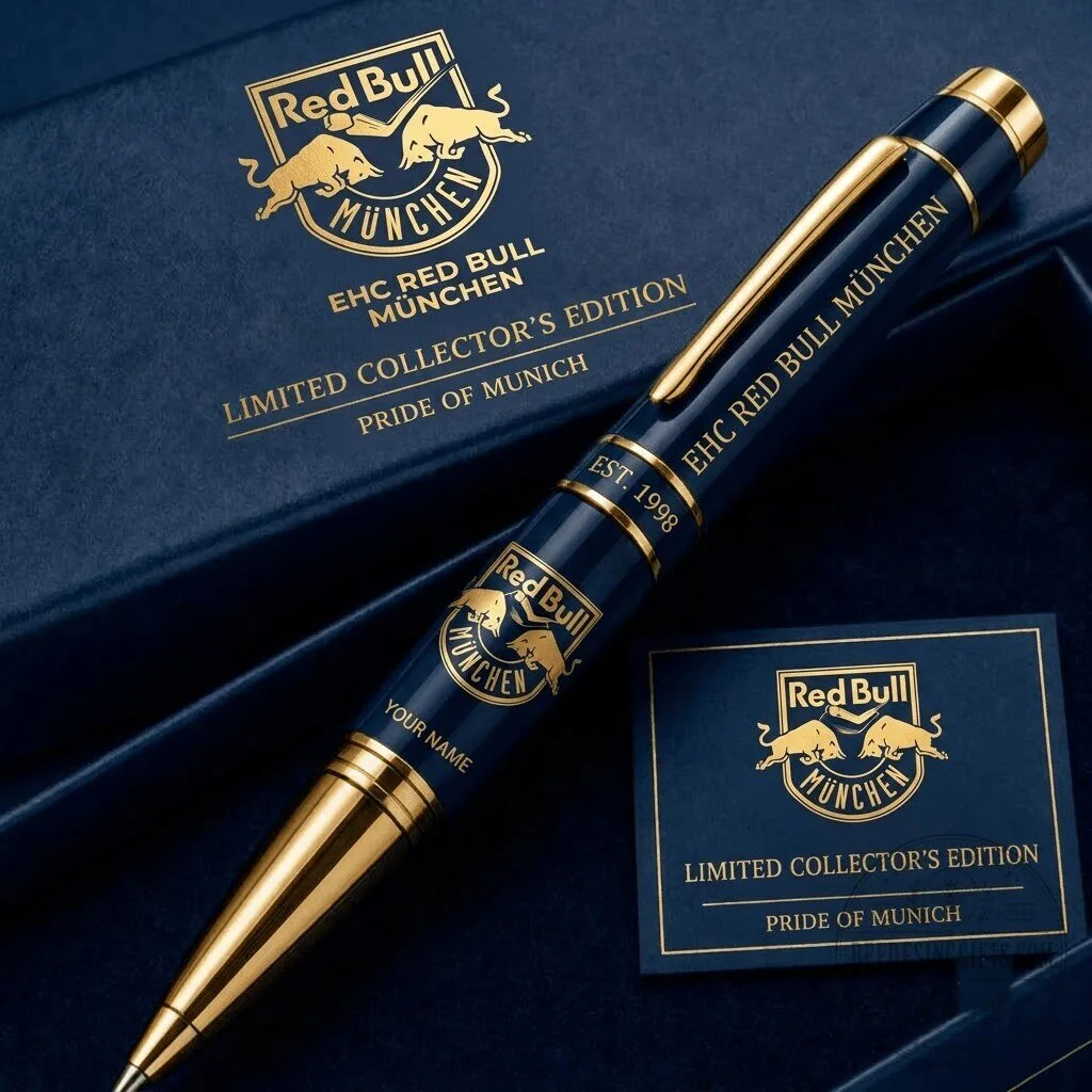 EHC Red Bull München Ice Hockey Team Limited Collector's Edition Ballpoint Pen 2 EHC Red Bull München Ice Hockey Team Limited Collector's Edition Ballpoint Pen