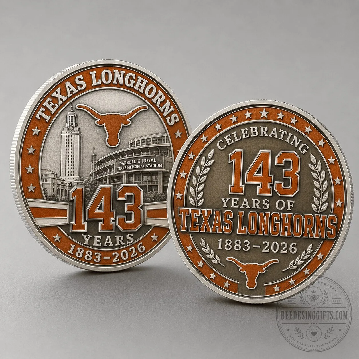 Texas Longhorns 143 Years Commemorative Challenge Coin 1883-2026
