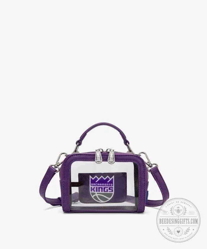 Sacramento Kings Clear Crossbody Bag with Adjustable Shoulder Strap