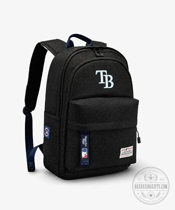 Tampa Bay Rays Baseball Team Logo Black Laptop Backpack