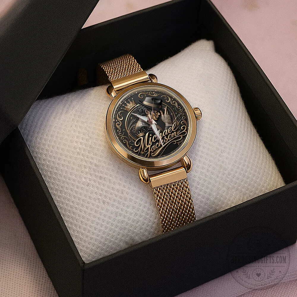Quartz Watch with Gold Mesh Strap - Michael Jackson, The King of Pop 13 Quartz Watch with Gold Mesh Strap - Michael Jackson, The King of Pop