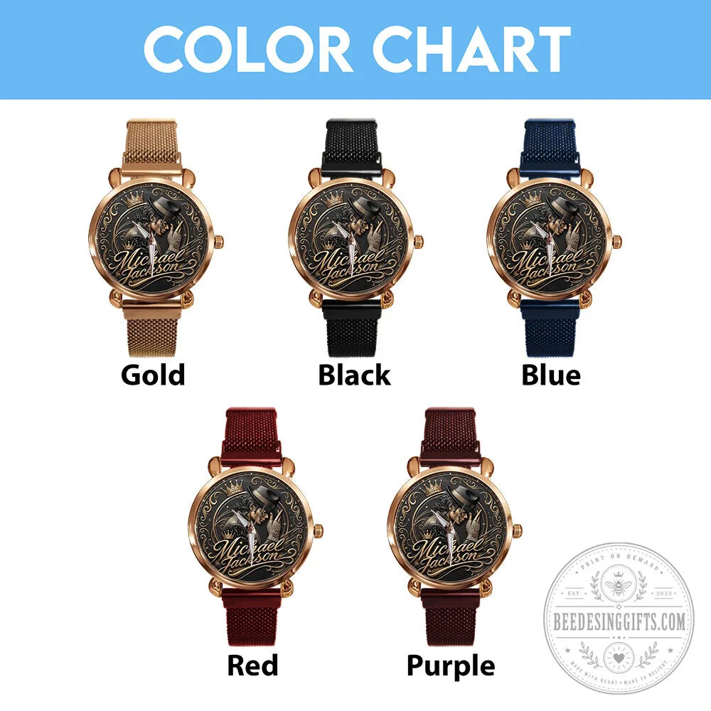 Quartz Watch with Gold Mesh Strap - Michael Jackson, The King of Pop 14 Quartz Watch with Gold Mesh Strap - Michael Jackson, The King of Pop