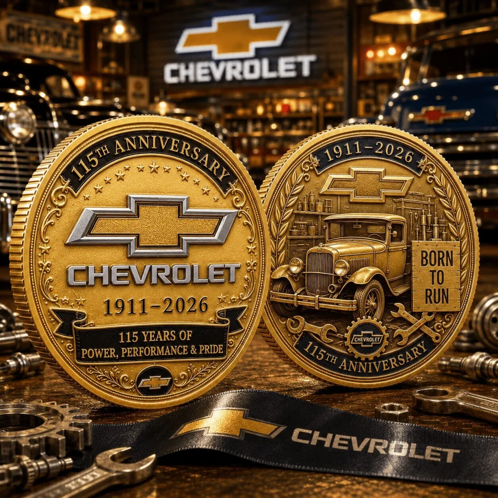 Chevrolet Gold 115th Anniversary Vintage Truck Commemorative Coin Chevrolet Gold 115th Anniversary Vintage Truck Commemorative Coin