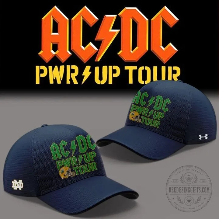 Notre Dame Football AC/DC Power Up Tour Blue Baseball Cap Hat