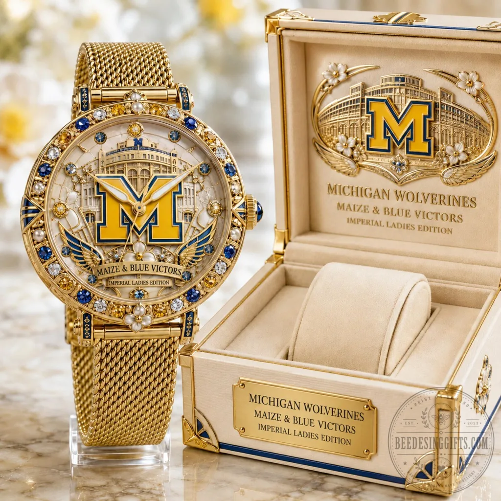 Michigan Wolverines Maize and Blue Victors Imperial Ladies Edition Watch Michigan Wolverines Maize and Blue Victors Imperial Ladies Edition Watch