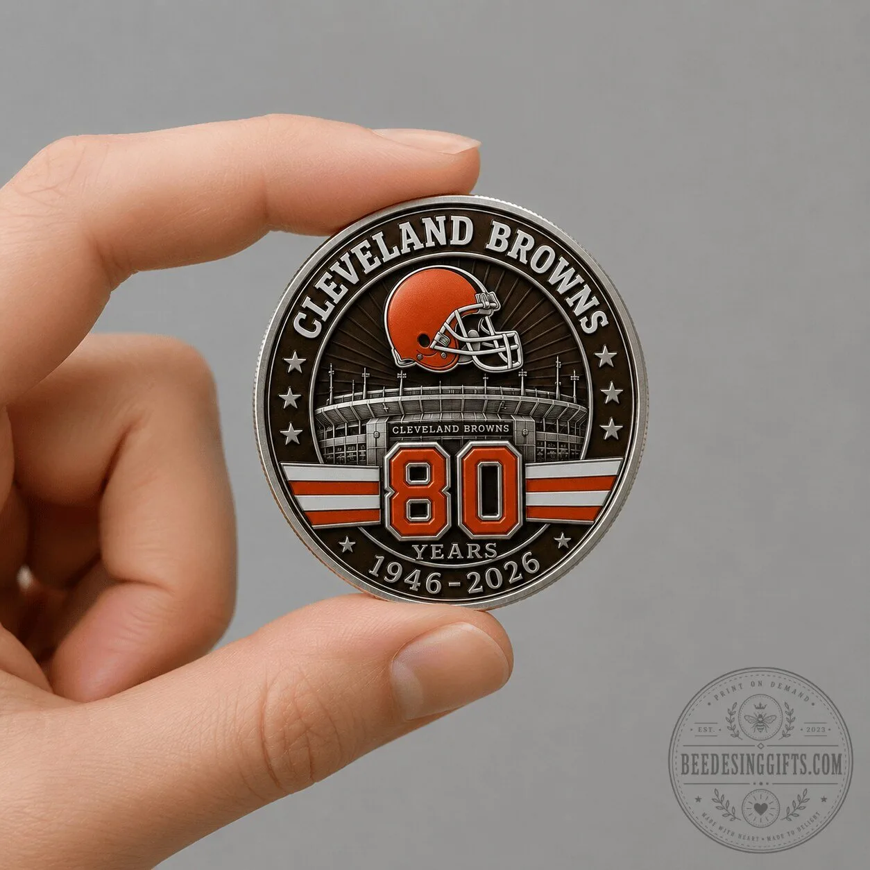 Cleveland Browns 80th Anniversary Football Stadium Commemorative Coin