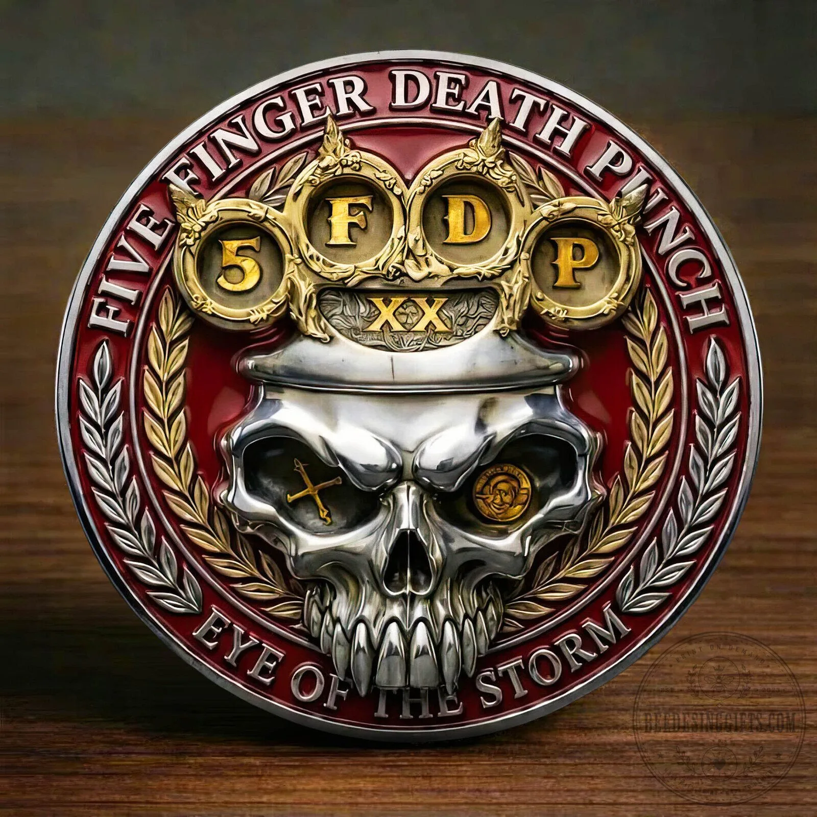 Five Finger Death Punch Eye of the Storm Skull Emblem Collectible Coin