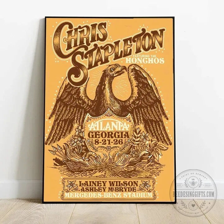 Atlanta Georgia Concert Poster for Chris Stapleton's All American Road Show