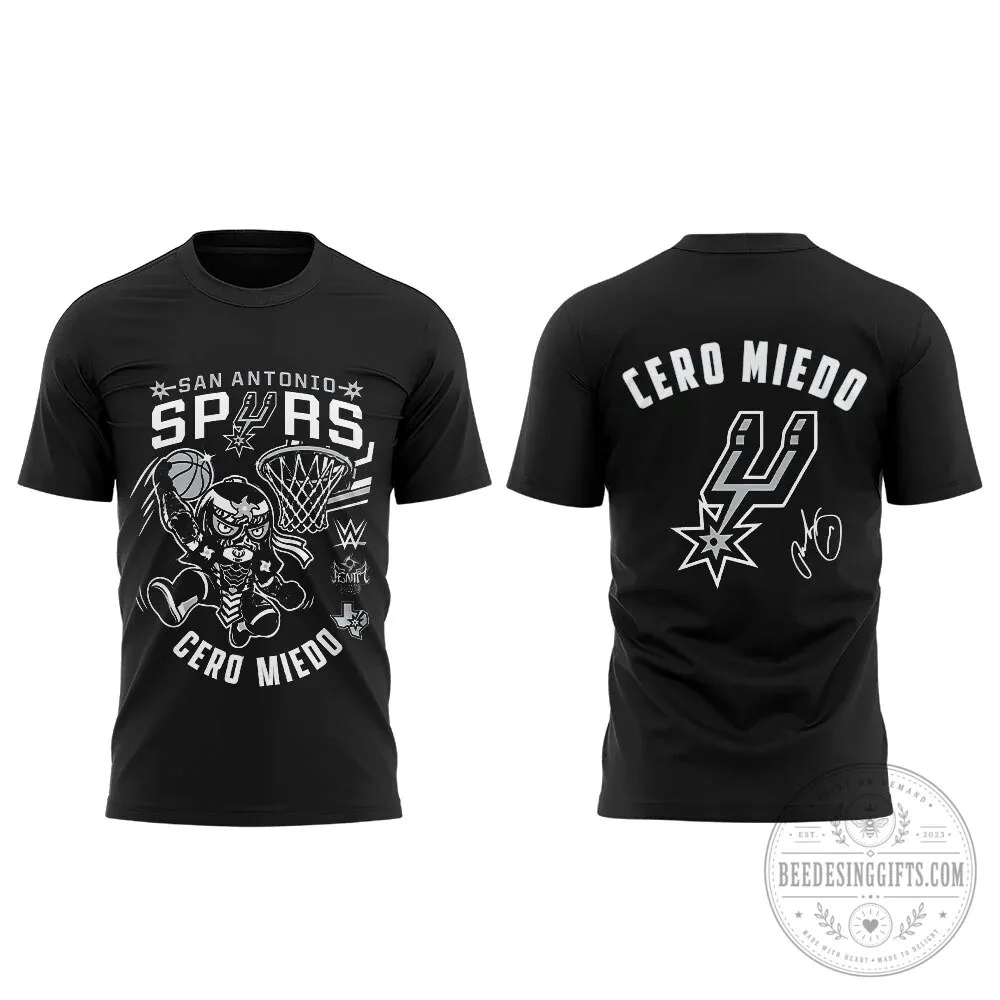 WWE Monday Night RAW San Antonio Spurs Cero Miedo T-Shirt 8 WWE Monday Night RAW San Antonio Spurs Cero Miedo T-Shirt