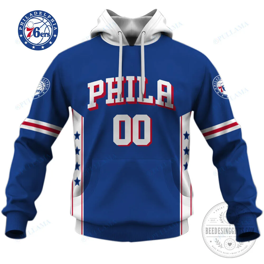 Philadelphia 76ers Icon Edition Royal Blue Custom Hoodie