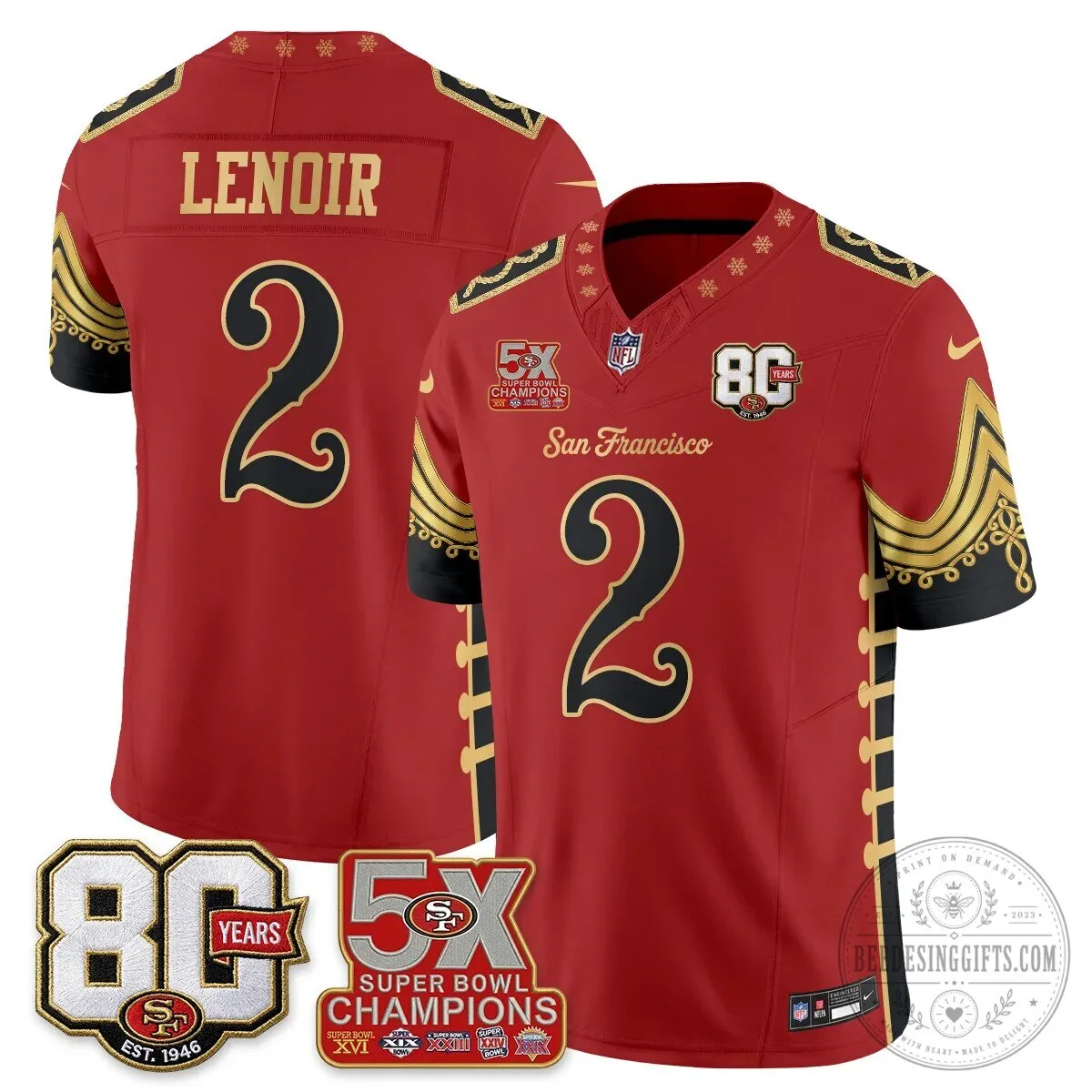 San Francisco 49ers Christian McCaffrey Christmas Nutcracker Football Jersey 72 San Francisco 49ers Christian McCaffrey Christmas Nutcracker Football Jersey