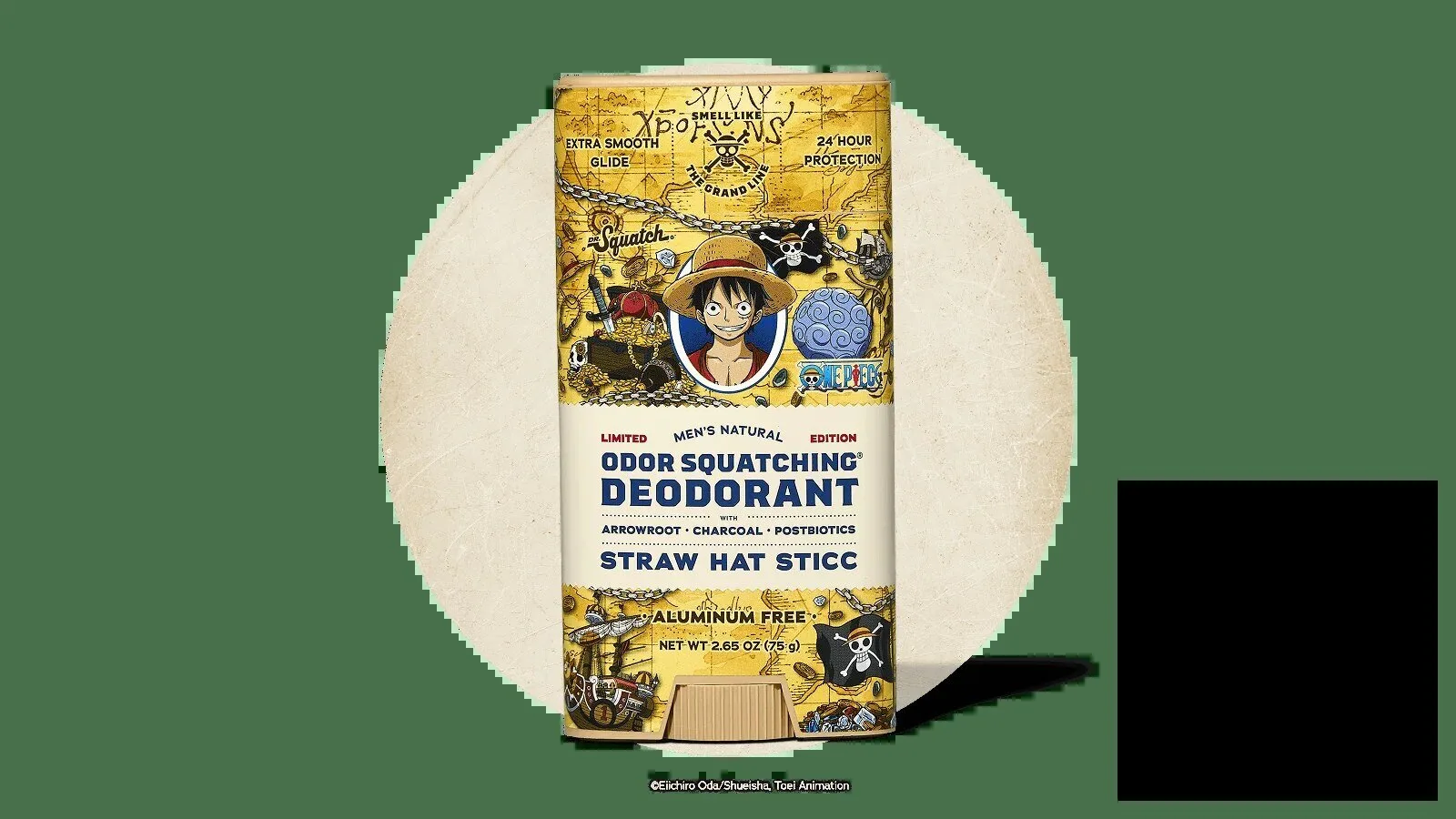 One Piece Monkey D. Luffy Straw Hat Sticc Men's Natural Deodorant