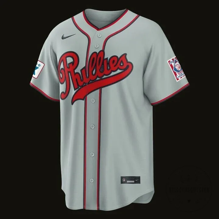 Trea Turner Philadelphia Phillies Gray Baseball Jersey Number 7 Signature 8 Trea Turner Philadelphia Phillies Gray Baseball Jersey Number 7 Signature