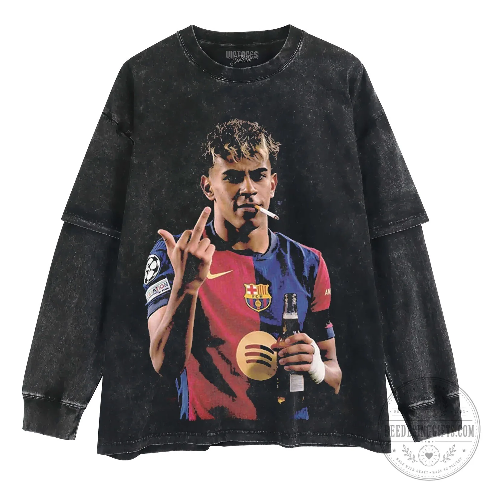 Lamine Yamal Funny Layered Long Sleeve T-Shirt 2 Lamine Yamal Funny Layered Long Sleeve T-Shirt