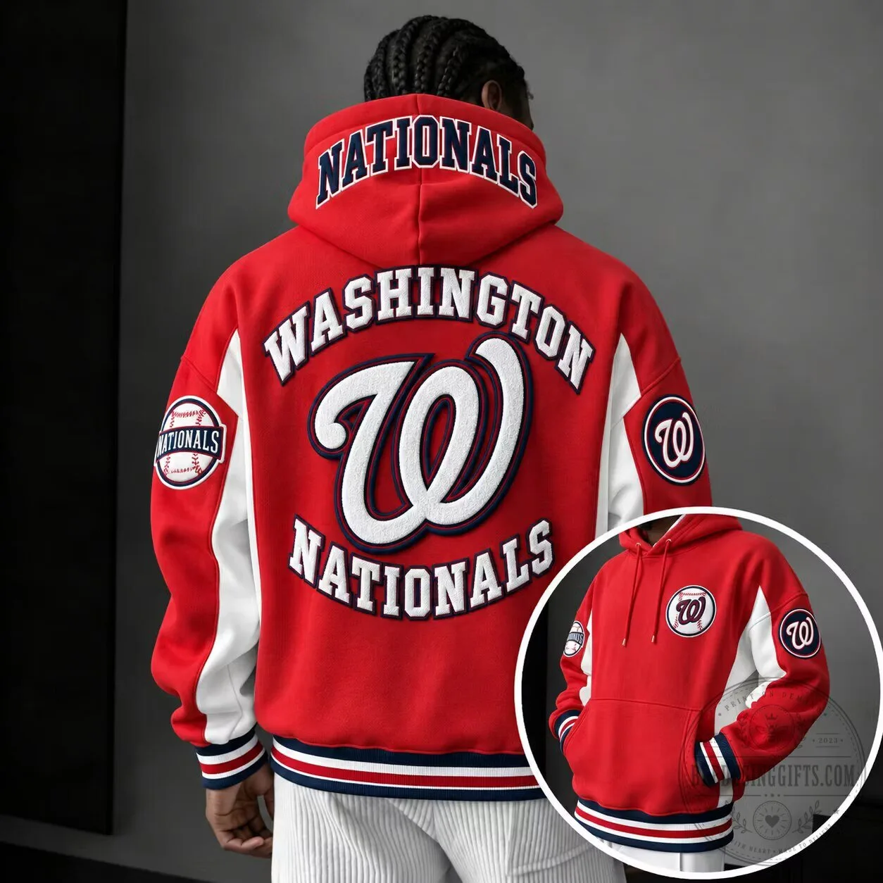 Washington Nationals Major League Baseball Team Logo Red Hoodie 5 Washington Nationals Major League Baseball Team Logo Red Hoodie