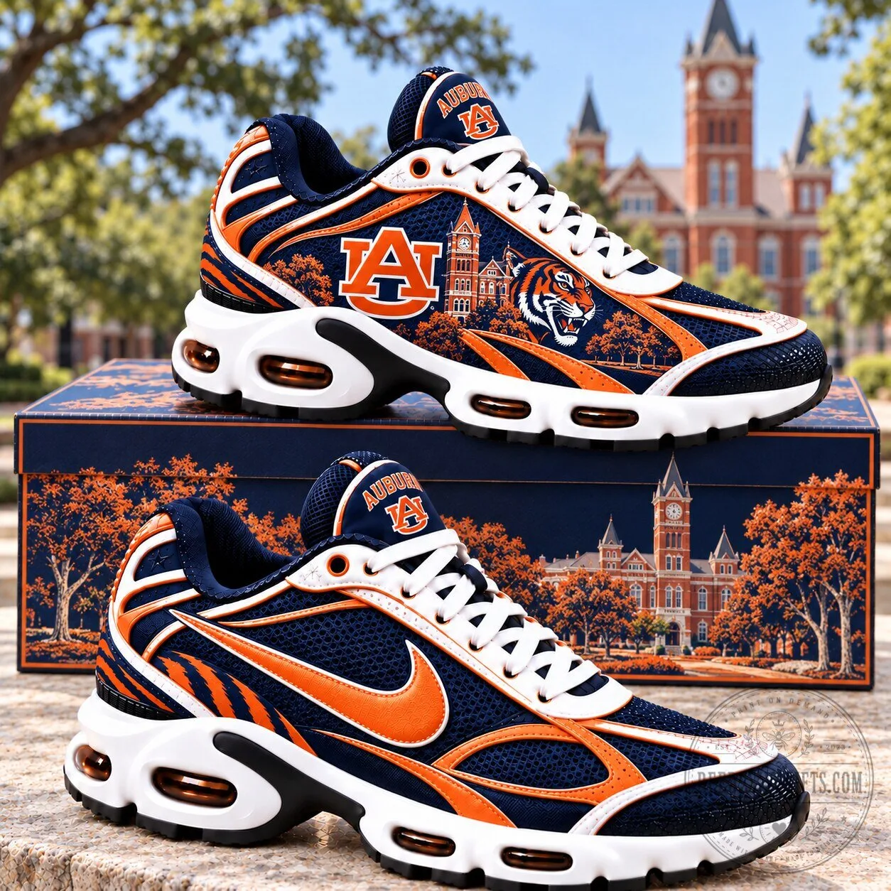 Auburn Tigers University NCAA College Team Spirit Running Shoes