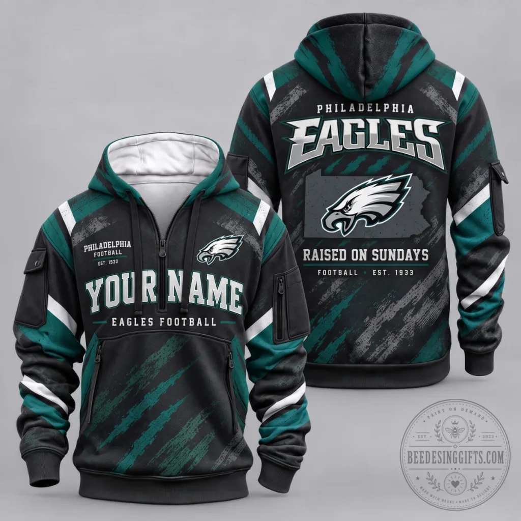 Philadelphia Eagles Fan Raised on Sundays Football Hoodie Philadelphia Eagles Fan Raised on Sundays Football Hoodie