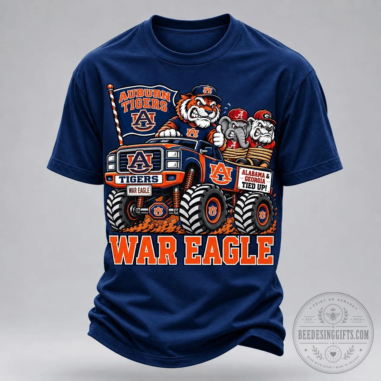 Auburn Tigers RC Monster Truck War Eagle College Football T-Shirt