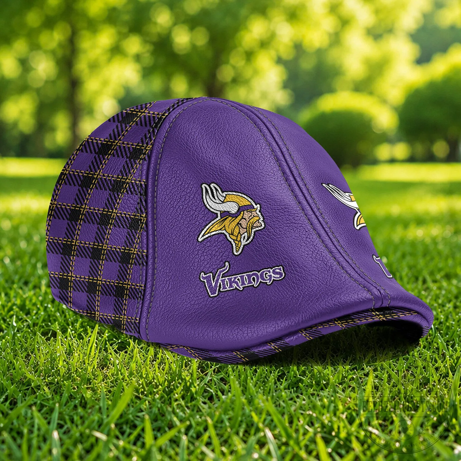 Minnesota Vikings NFL Football Team Custom Name Purple Plaid Cap Hat 9 Minnesota Vikings NFL Football Team Custom Name Purple Plaid Cap Hat