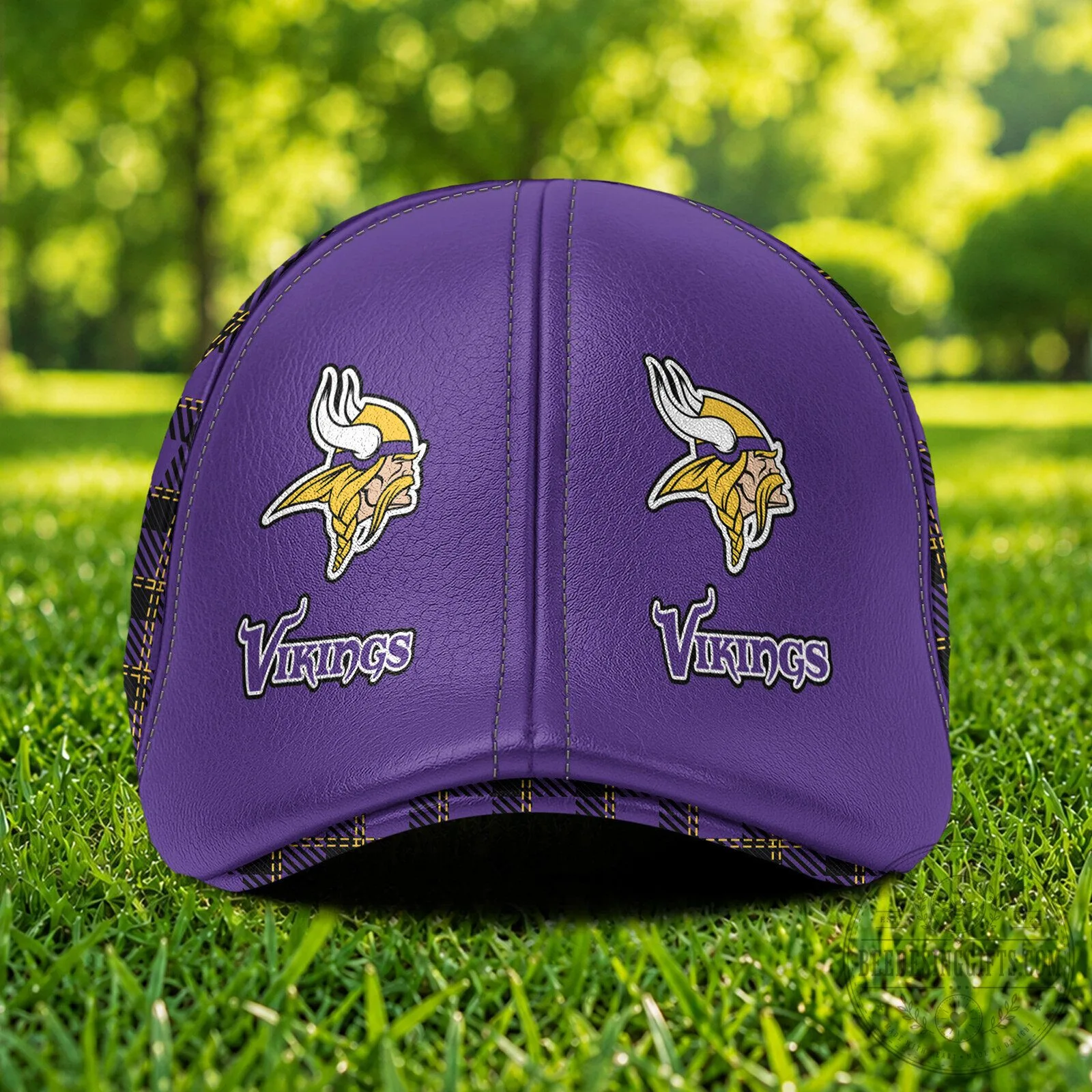 Minnesota Vikings NFL Football Team Custom Name Purple Plaid Cap Hat 10 Minnesota Vikings NFL Football Team Custom Name Purple Plaid Cap Hat