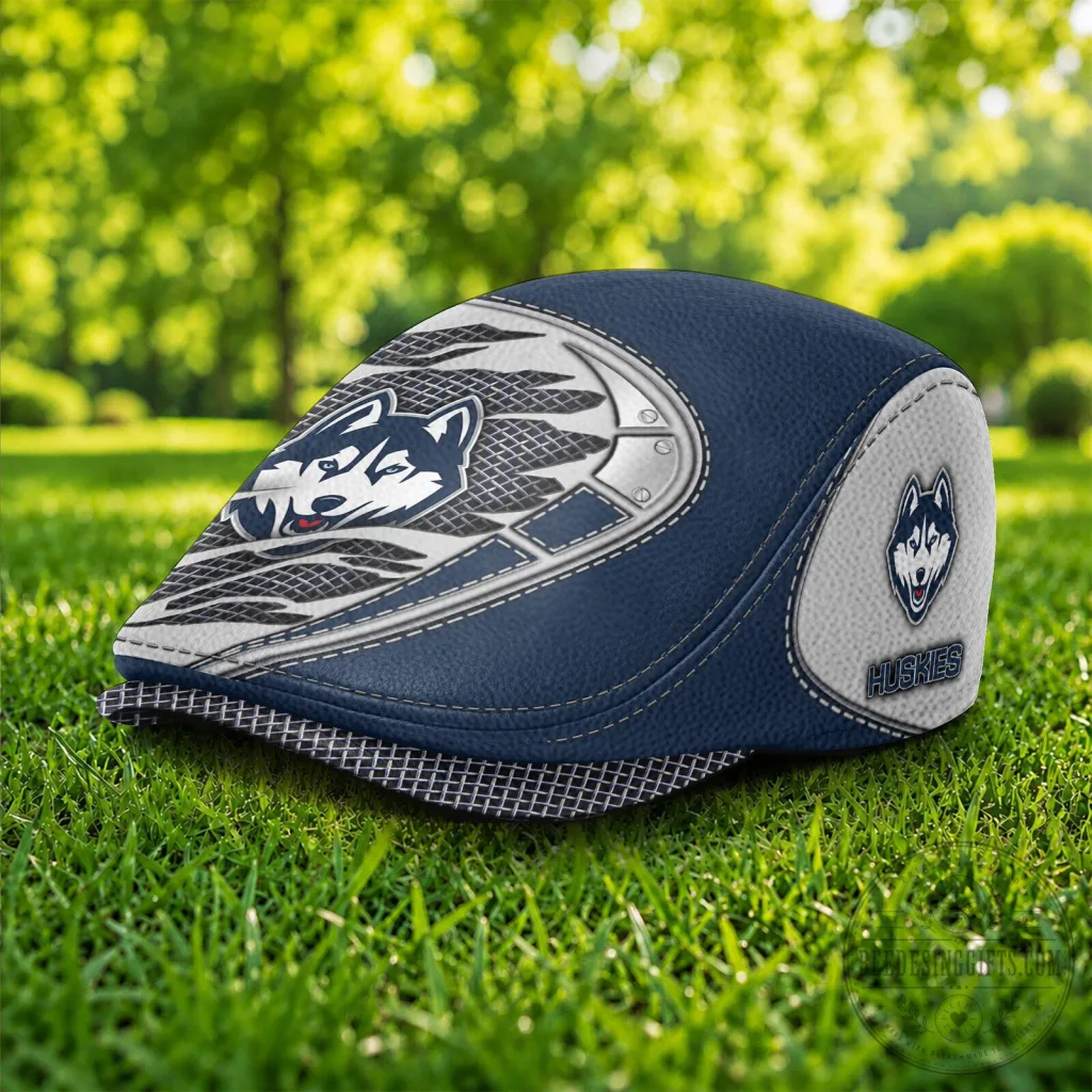 Connecticut Huskies NCAA Jeff Cap Flat Cap Hat Connecticut Huskies NCAA Jeff Cap Flat Cap Hat