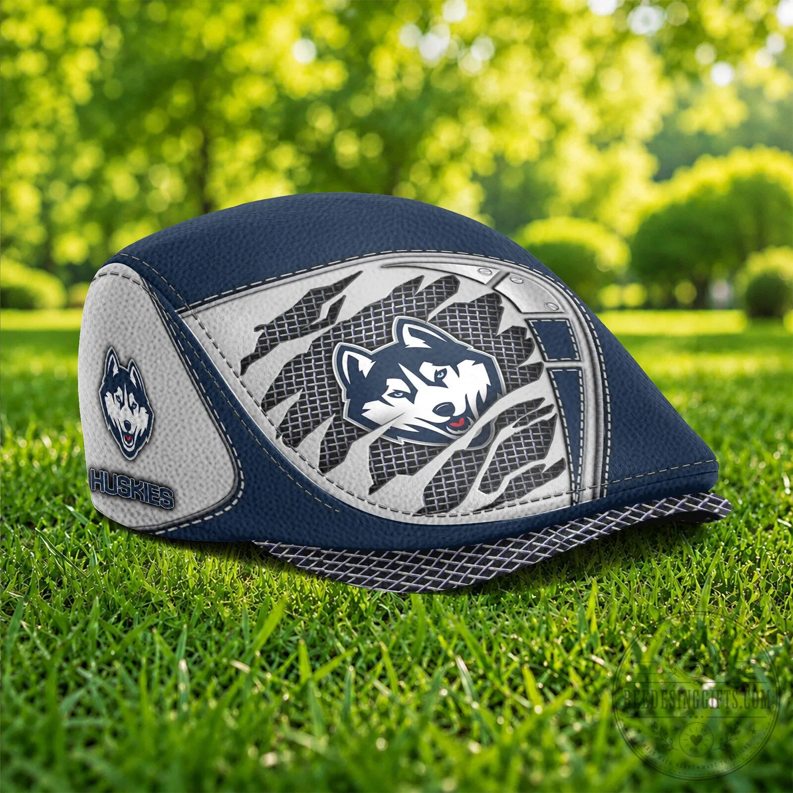 Connecticut Huskies NCAA Jeff Cap Flat Cap Hat 9 Connecticut Huskies NCAA Jeff Cap Flat Cap Hat