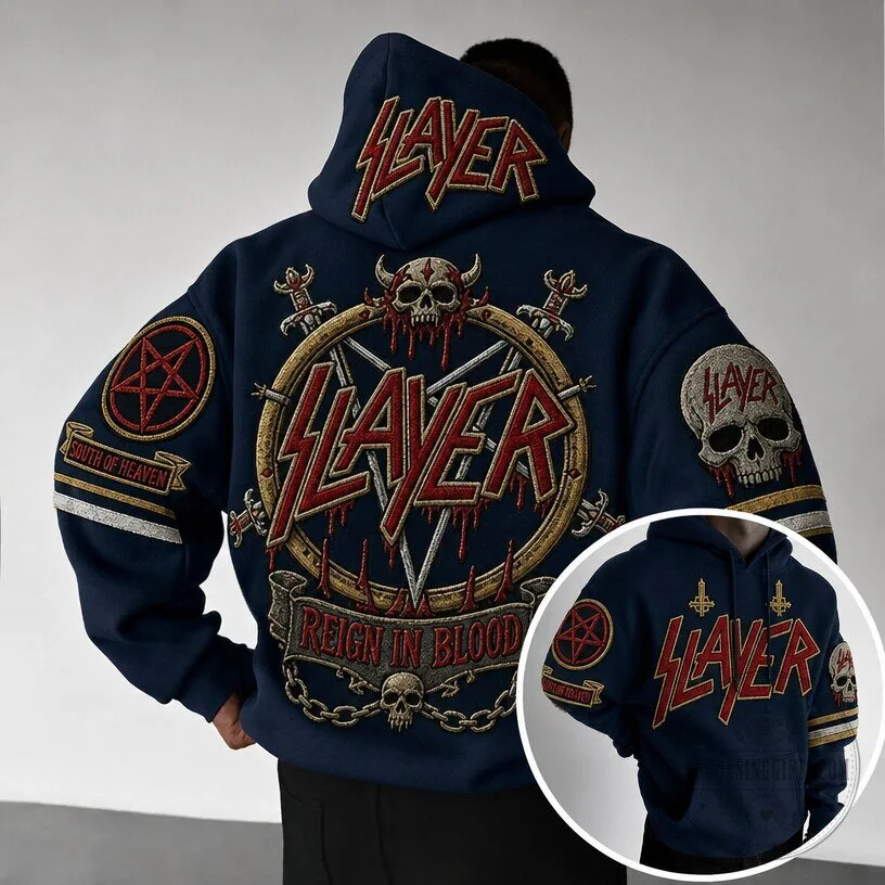 Slayer Reign In Blood South of Heaven Heavy Metal Band Hoodie