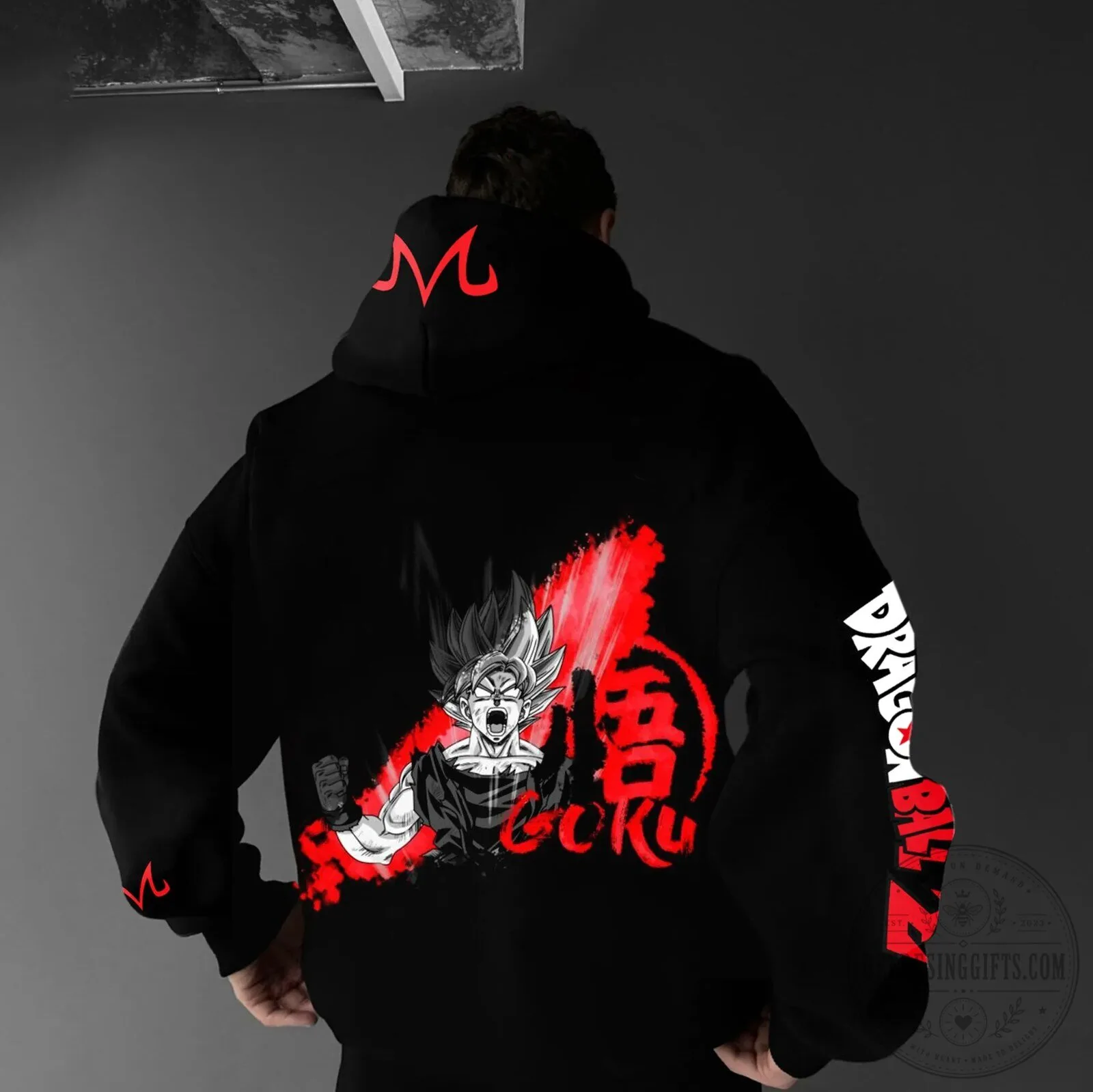 Dragon Ball Z Goku Super Saiyan Red Black Anime Hoodie