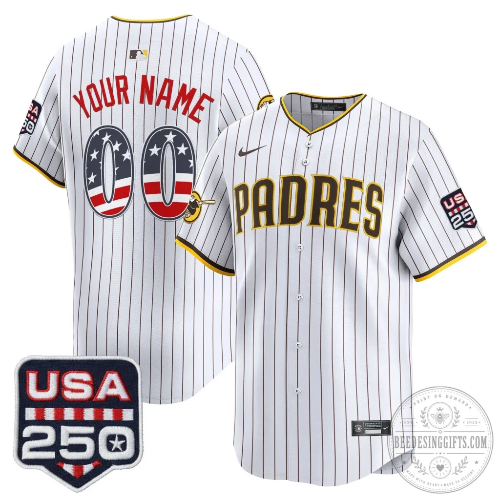 Fourth of July San Diego Padres Baseball Jersey Custom Name Number Fourth of July San Diego Padres Baseball Jersey Custom Name Number