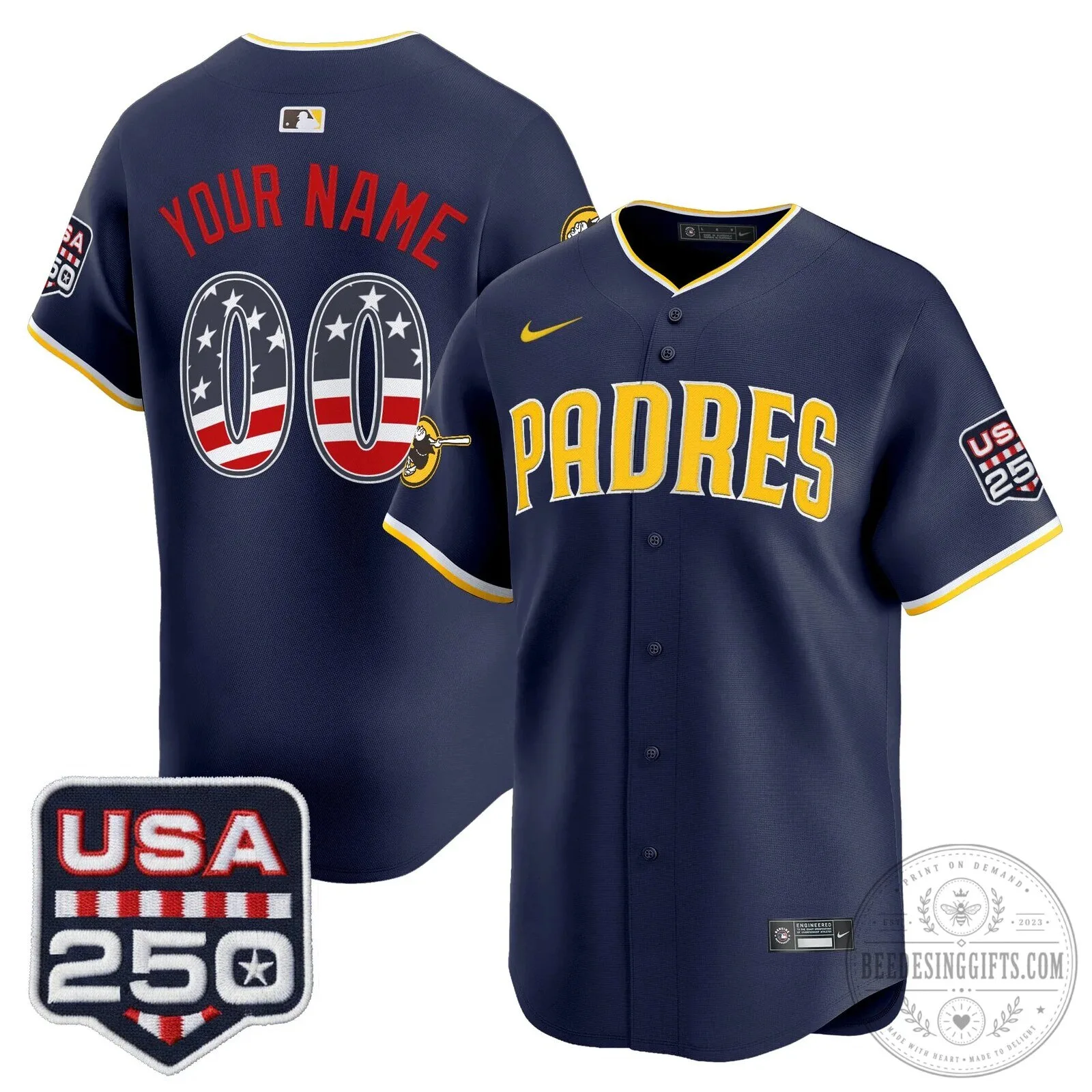 Fourth of July San Diego Padres Baseball Jersey Custom Name Number 12 Fourth of July San Diego Padres Baseball Jersey Custom Name Number
