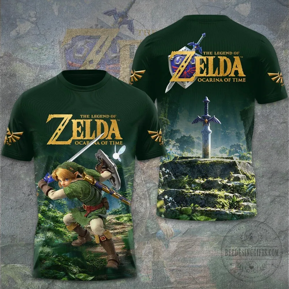 Link Master Sword T-Shirt from The Legend of Zelda: Ocarina of Time 2 Link Master Sword T-Shirt from The Legend of Zelda: Ocarina of Time