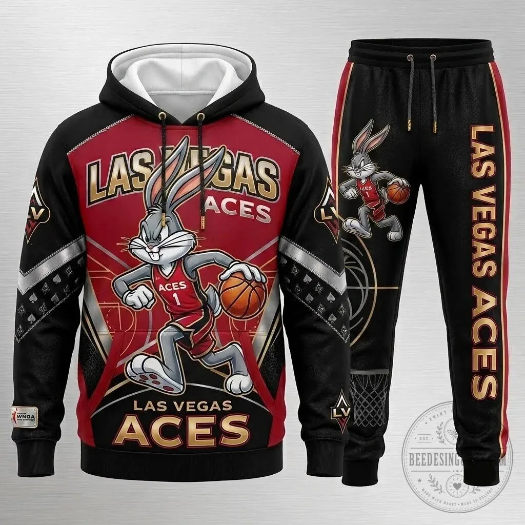Bugs Bunny Basketball Fan Hoodie and Sweatpants Set for Indiana Fever Supporters 53 Bugs Bunny Basketball Fan Hoodie and Sweatpants Set for Indiana Fever Supporters