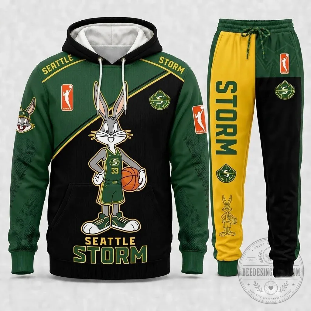 Bugs Bunny Basketball Fan Hoodie and Sweatpants Set for Indiana Fever Supporters 65 Bugs Bunny Basketball Fan Hoodie and Sweatpants Set for Indiana Fever Supporters