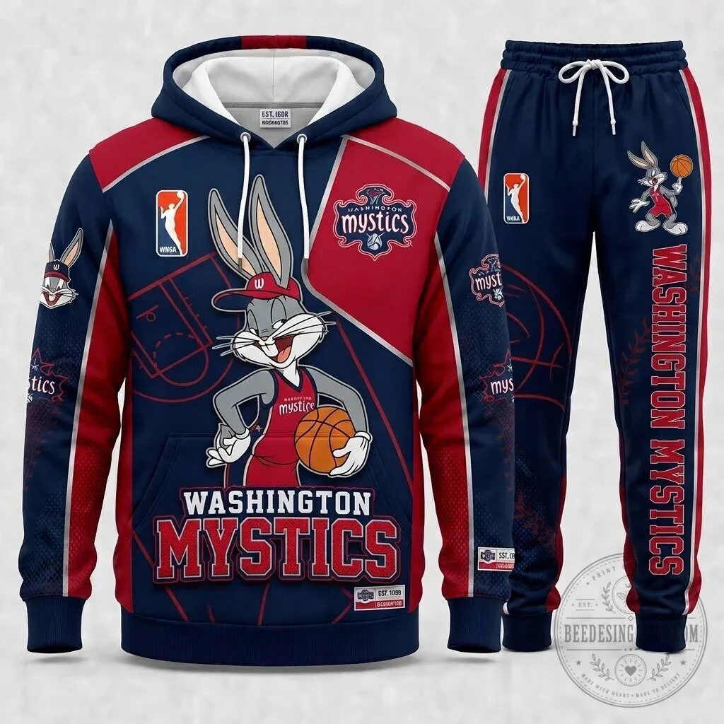 Bugs Bunny Basketball Fan Hoodie and Sweatpants Set for Indiana Fever Supporters 83 Bugs Bunny Basketball Fan Hoodie and Sweatpants Set for Indiana Fever Supporters
