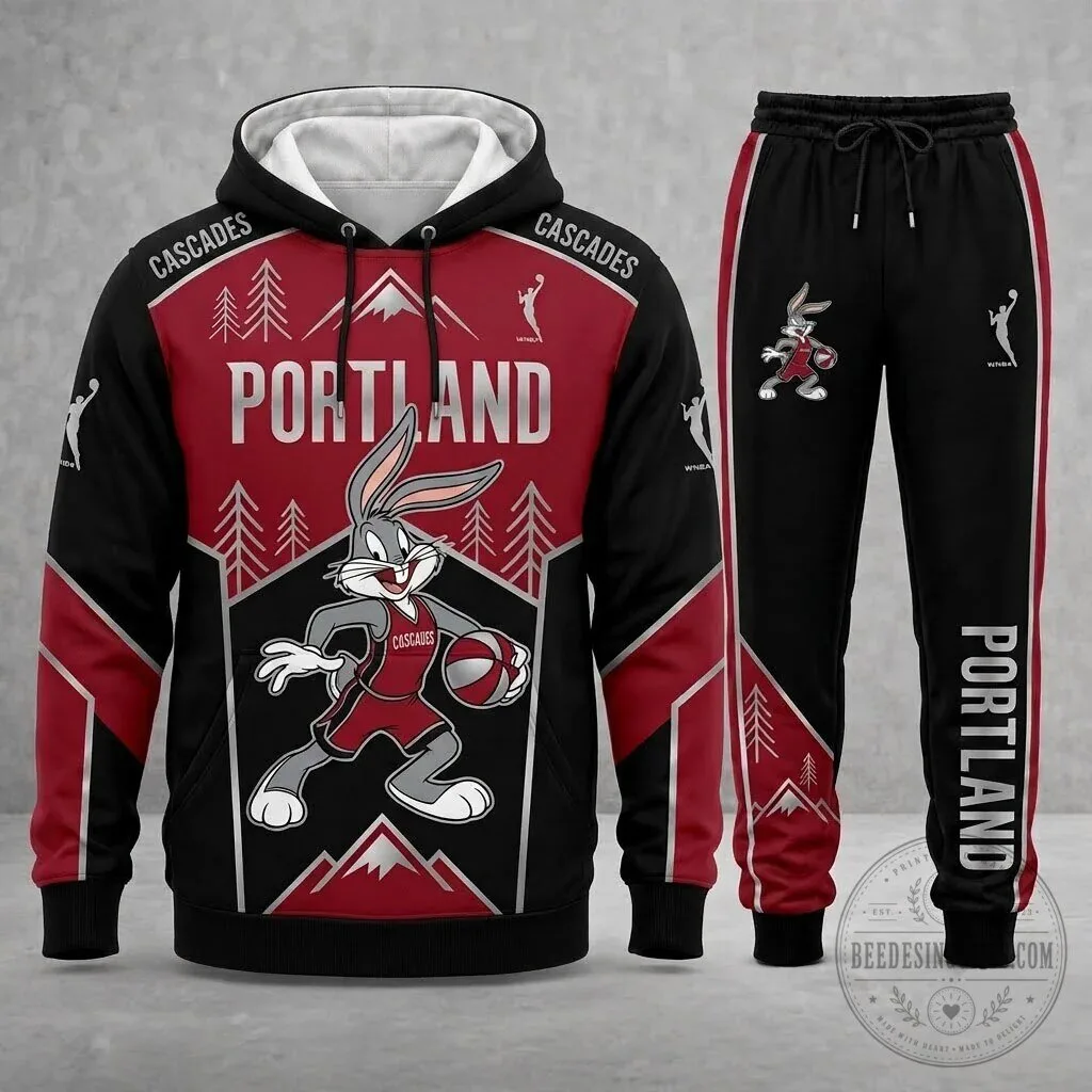 Bugs Bunny Basketball Fan Hoodie and Sweatpants Set for Indiana Fever Supporters 89 Bugs Bunny Basketball Fan Hoodie and Sweatpants Set for Indiana Fever Supporters