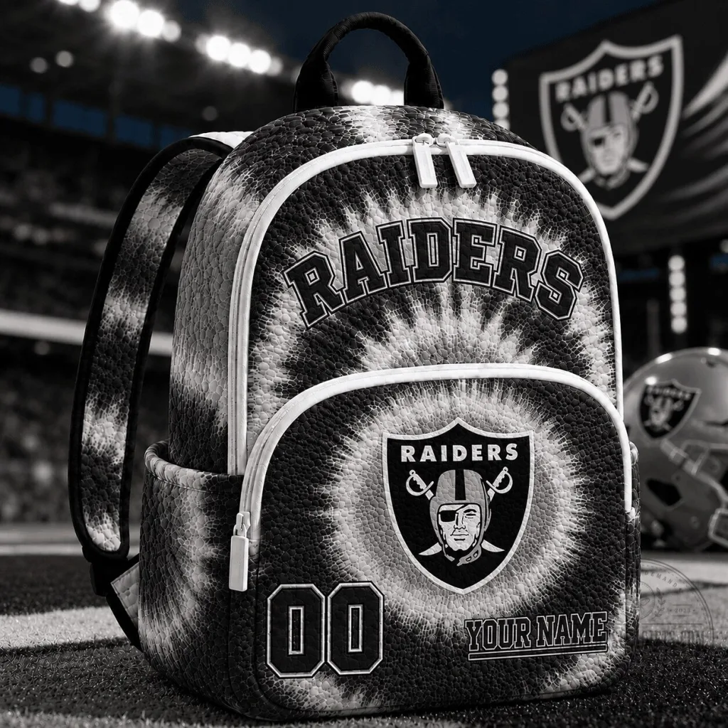 Las Vegas Raiders Tie Dye Quilted Backpack Custom Name Gift Las Vegas Raiders Tie Dye Quilted Backpack Custom Name Gift