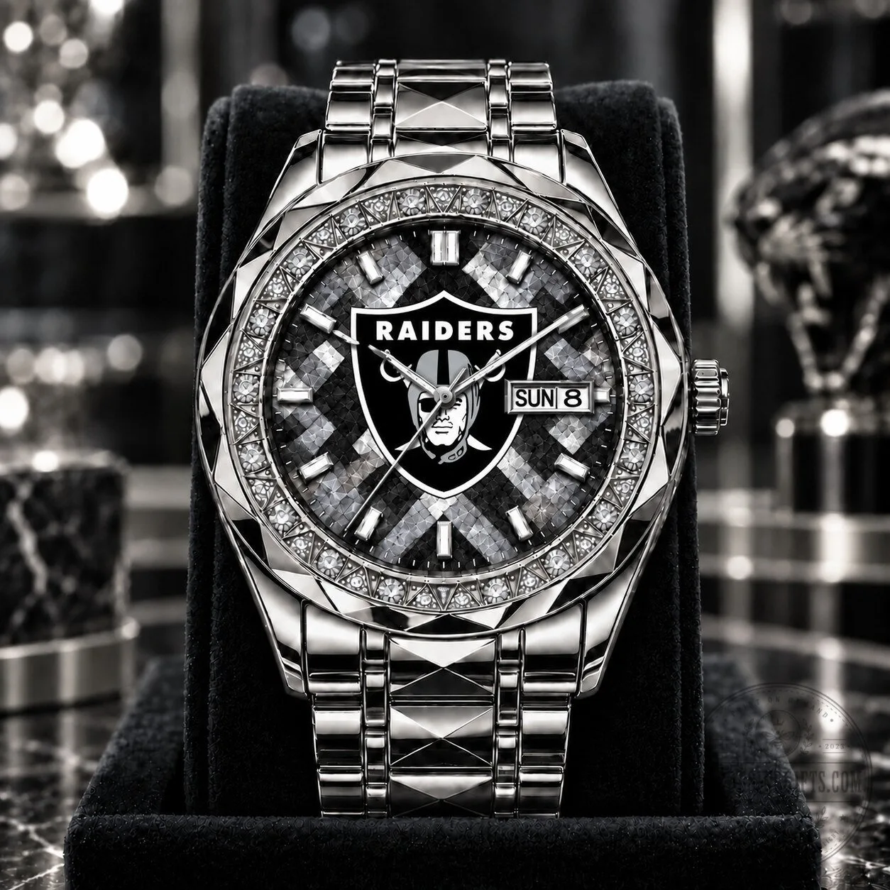 Las Vegas Raiders NFL Luxury Diamond Watch for Men