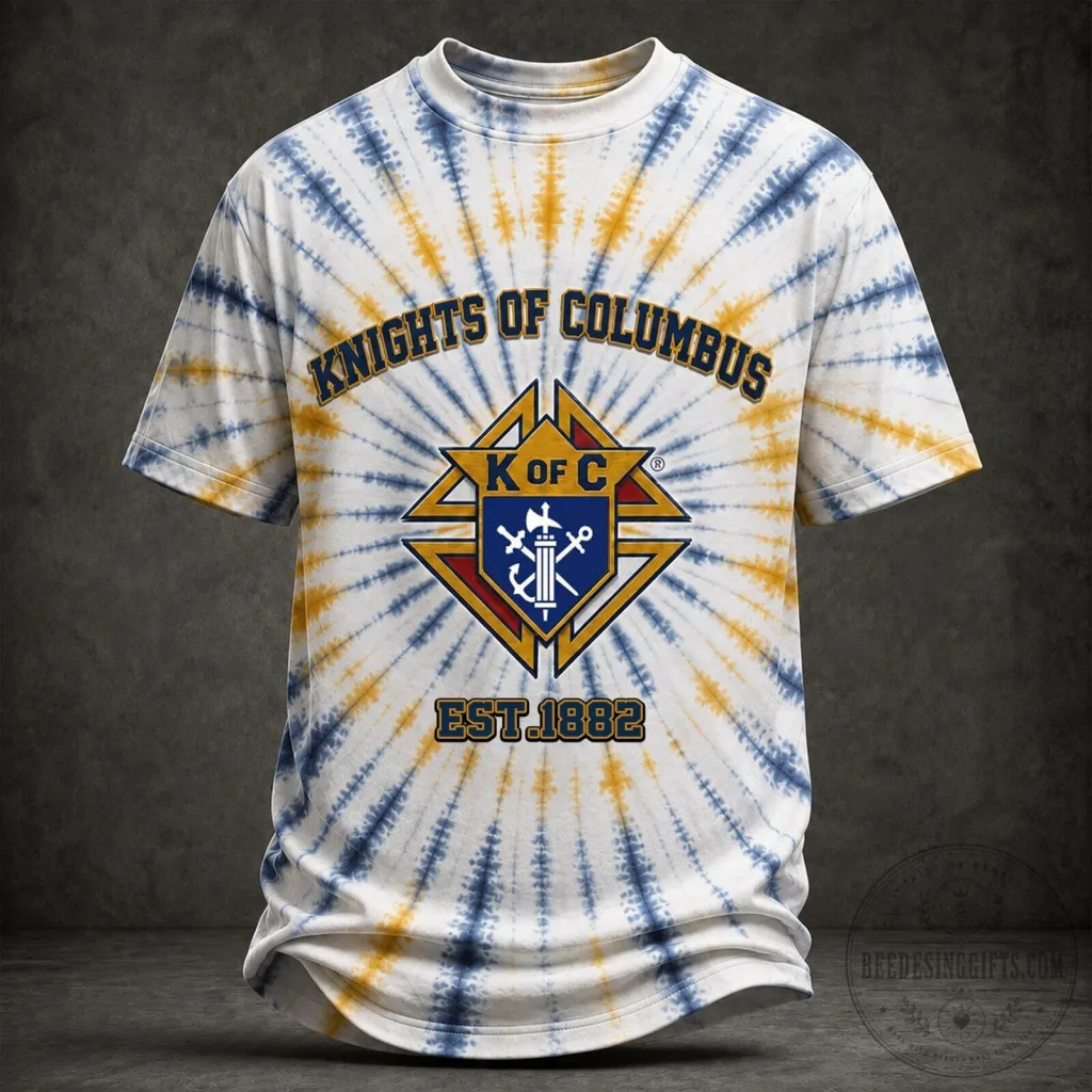 Knights of Columbus Tie-Dye Graphic T-Shirt Knights of Columbus Tie-Dye Graphic T-Shirt