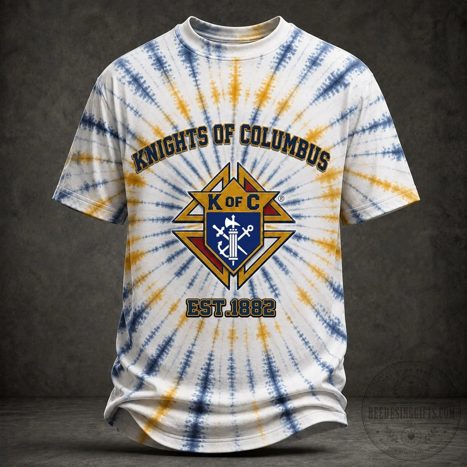 Knights of Columbus Tie-Dye Graphic T-Shirt