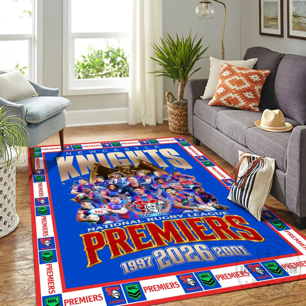 Newcastle Knights National Rugby League Premiers Team Logo Rug Newcastle Knights National Rugby League Premiers Team Logo Rug