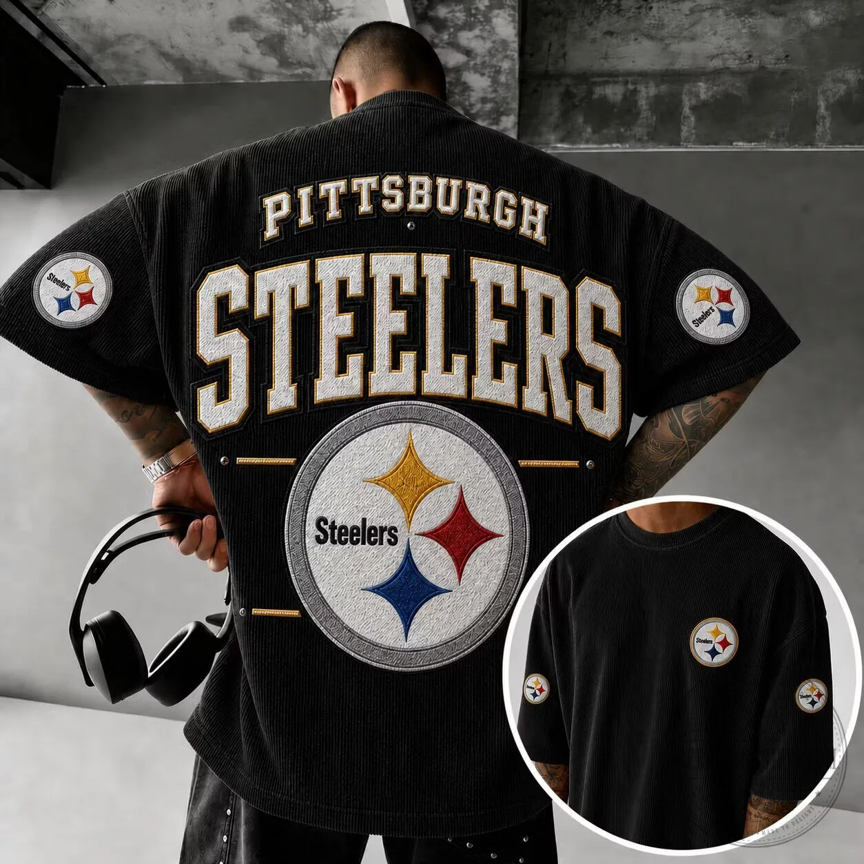 Pittsburgh Football Steelers Corduroy Vintage T-Shirt 2 Pittsburgh Football Steelers Corduroy Vintage T-Shirt