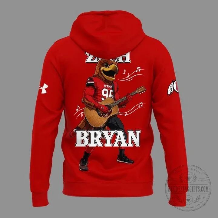 Zach Bryan Utah Utes Football With Heaven On Tour 2026 Red Hoodie 11 Zach Bryan Utah Utes Football With Heaven On Tour 2026 Red Hoodie