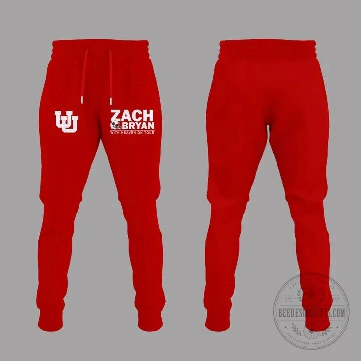 Zach Bryan Utah Utes Football With Heaven On Tour 2026 Red Hoodie 13 Zach Bryan Utah Utes Football With Heaven On Tour 2026 Red Hoodie