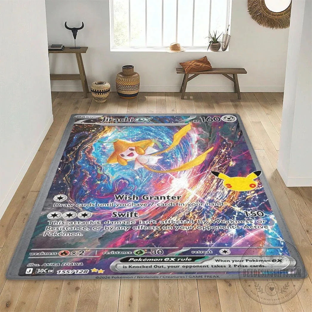 Jirachi EX Pokemon Trading Card Game Design Floor Mat 8 Jirachi EX Pokemon Trading Card Game Design Floor Mat