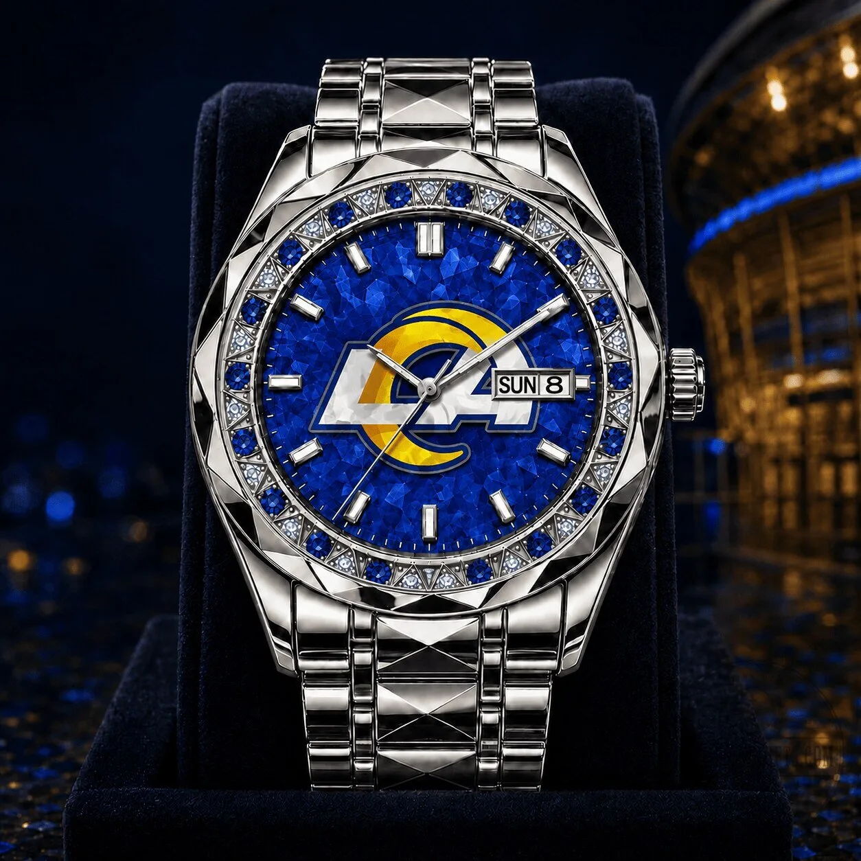 Los Angeles Rams Football Team Logo Men's Stainless Steel Watch 5 Los Angeles Rams Football Team Logo Men