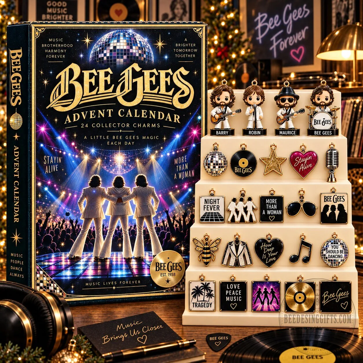 Bee Gees Advent Calendar 24 Collector Charms Blind Box Gift Set