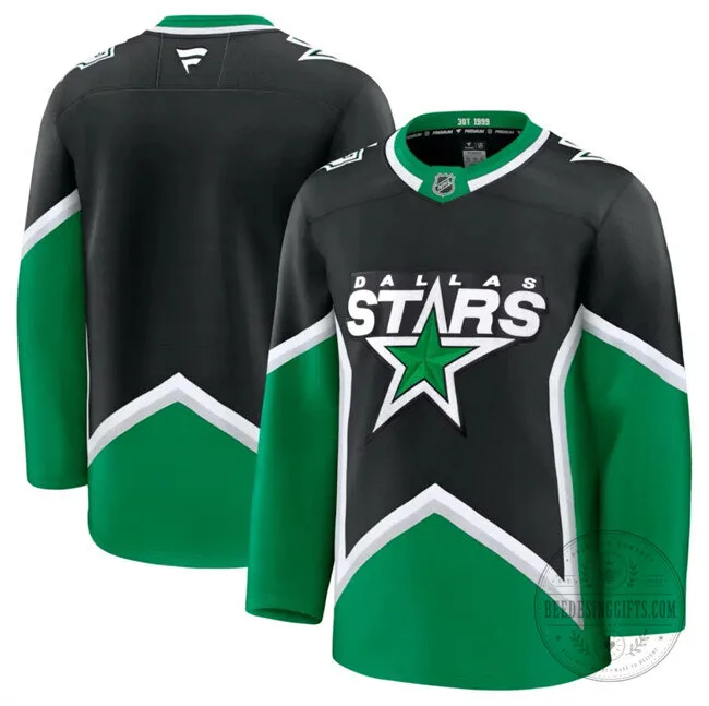 Dallas Stars Black Green White Alternate Stitched Fanatics Hockey Jersey