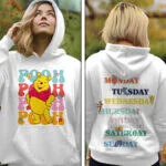 Winnie the Pooh and Friends Days of the Week White Graphic T-Shirt 7 Winnie the Pooh and Friends Days of the Week White Graphic T-Shirt
