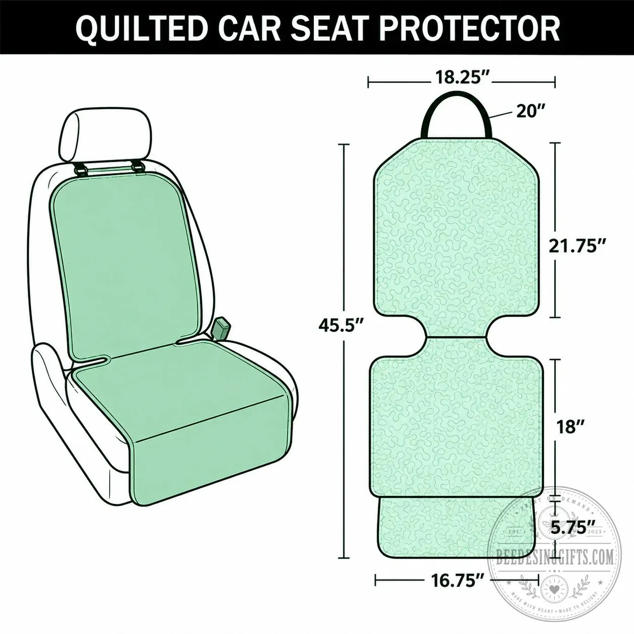 United States Veteran Quilted Car Seat Protector with Military Patches 8 United States Veteran Quilted Car Seat Protector with Military Patches